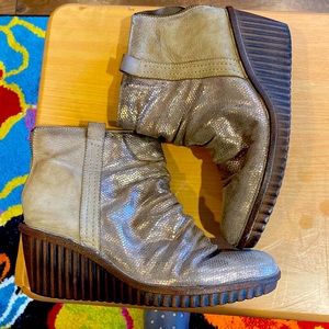 Stylish, Shiny Beige Boots